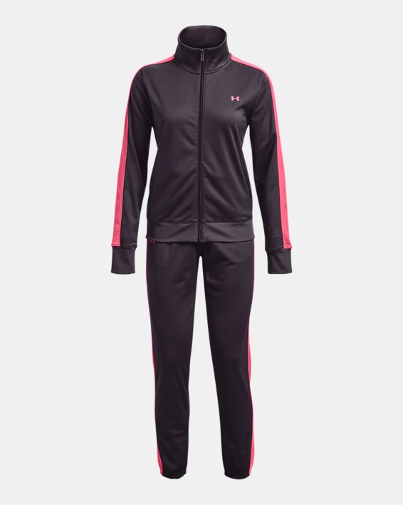 Damen UA Trainingsanzug aus Trikotstoff, Purple, pdpMainDesktop image number 4